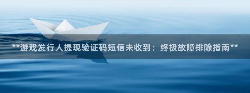 门徒平台注册中心电话：**游戏发行人提现验证码短信未收到：终极故障排除指南**