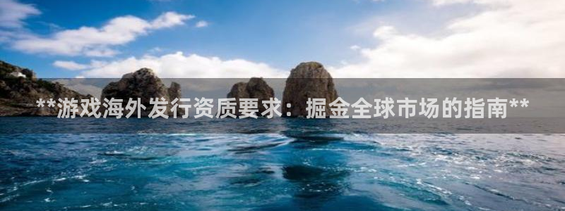 门徒平台登录步骤是什么：**游戏海外发行资质要求：掘金全球市场的指南**