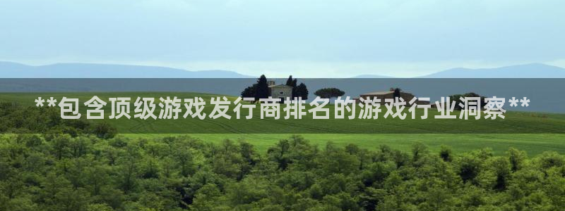 门徒平台开户条件：**包含顶级游戏发行商排名的游戏行业洞察**